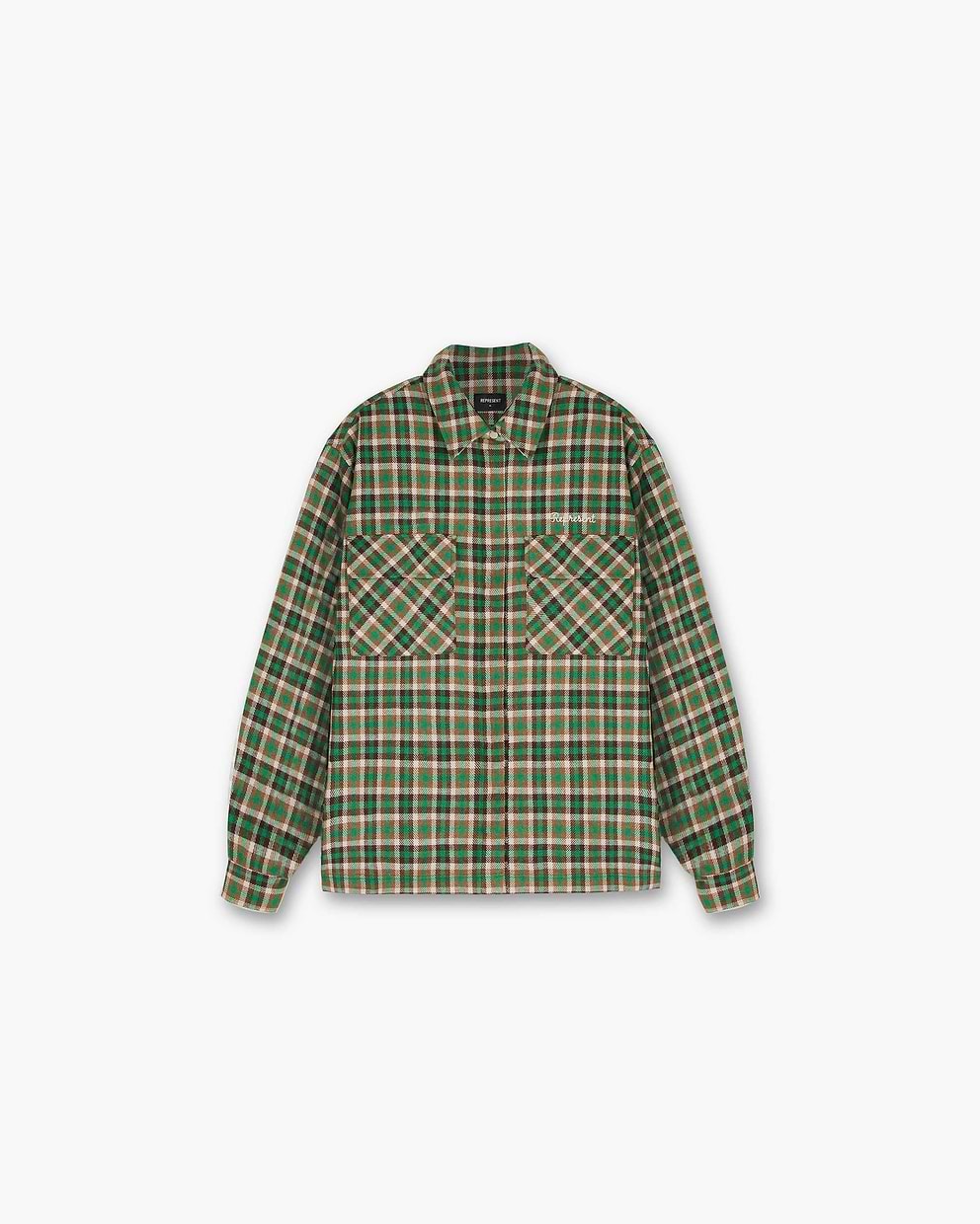 Long Sleeve Flannel Shirt - Racing Green
